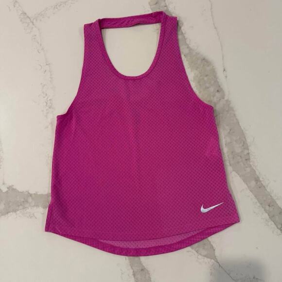 Nike ProMiler Breathe Athletic TankTop Womens XS Pink Activewear Workout Running - Picture 1 of 7